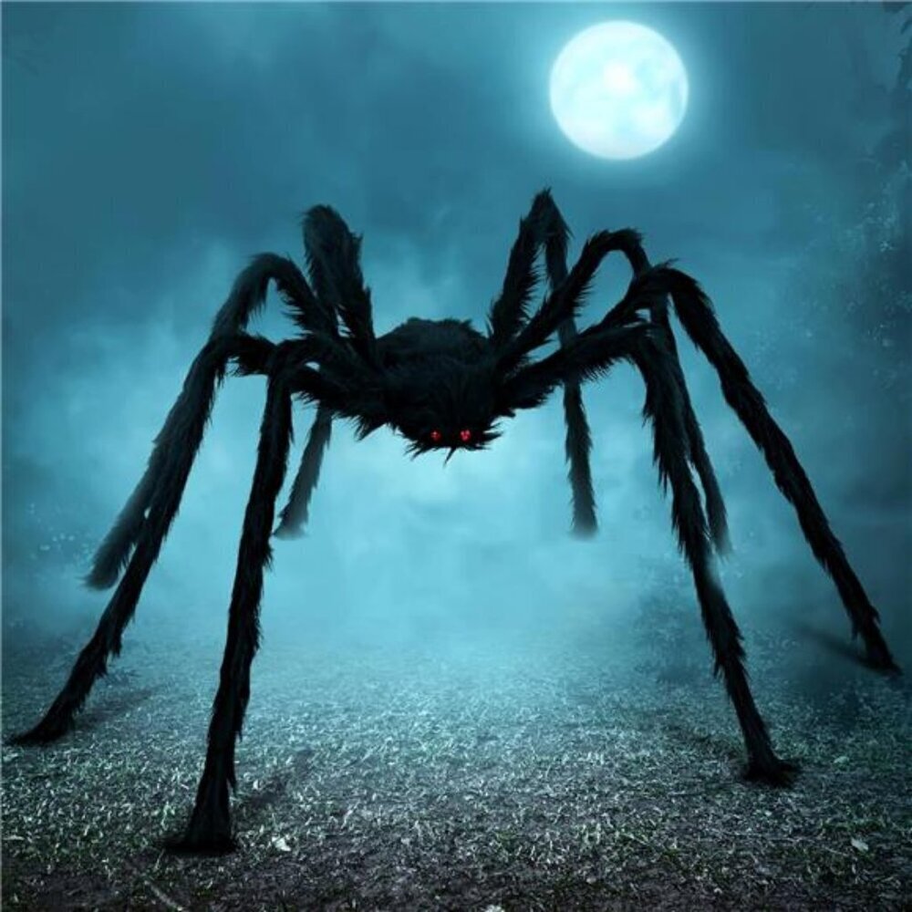 Halloween Outdoor Decorations Giant Spider, 5 Ft Large Spider for Yard